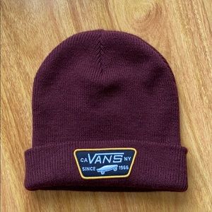 Maroon Vans beanie
